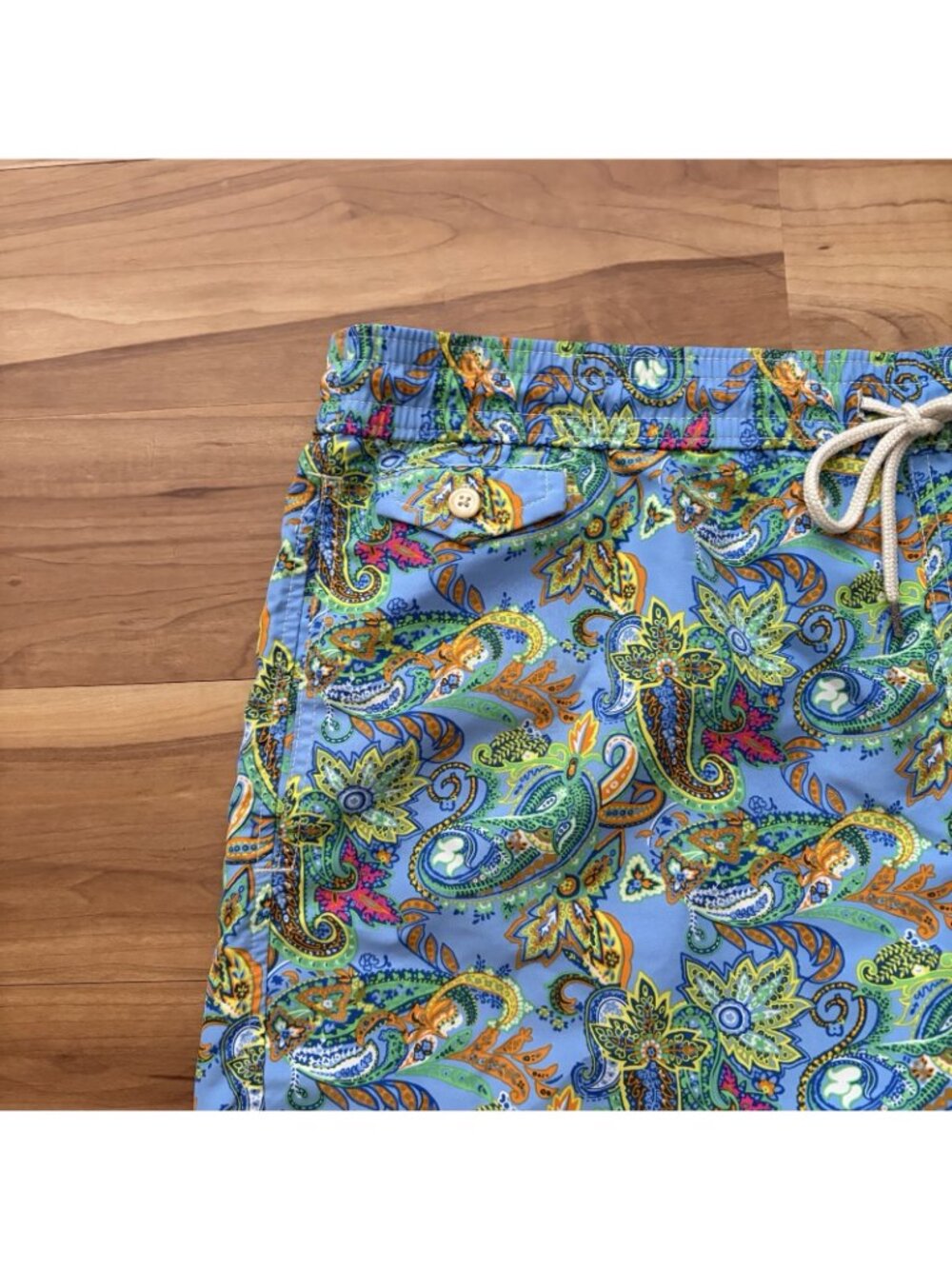 Polo Ralph Lauren Swim Trunks Men's XL Blue Floral Pattern 3-Pocket Short - Picture 2 of 10